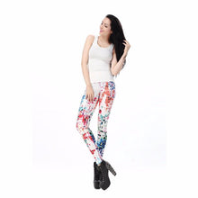 Women's Slim 3D Printed leggings - Fresh Shade