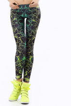 Women's Slim 3D Printed leggings - Fresh Shade