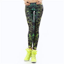 Women's Slim 3D Printed leggings - Fresh Shade