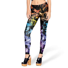 Women's Slim 3D Printed leggings - Fresh Shade