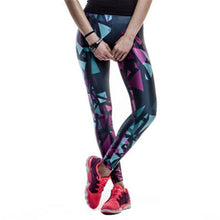 Women's Slim 3D Printed leggings - Fresh Shade