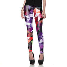 Women's Slim 3D Printed leggings - Fresh Shade