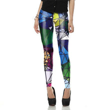 Women's Slim 3D Printed leggings - Fresh Shade