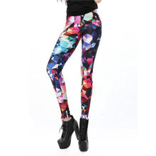 Women's Slim 3D Printed leggings - Fresh Shade