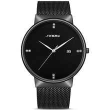 Slim Men's Stainless Steel Mesh Wristwatch - Fresh Shade