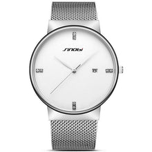 Slim Men's Stainless Steel Mesh Wristwatch - Fresh Shade