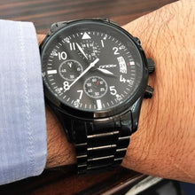 Men's Stainless Steel Military Style Sports Chronograph - Fresh Shade